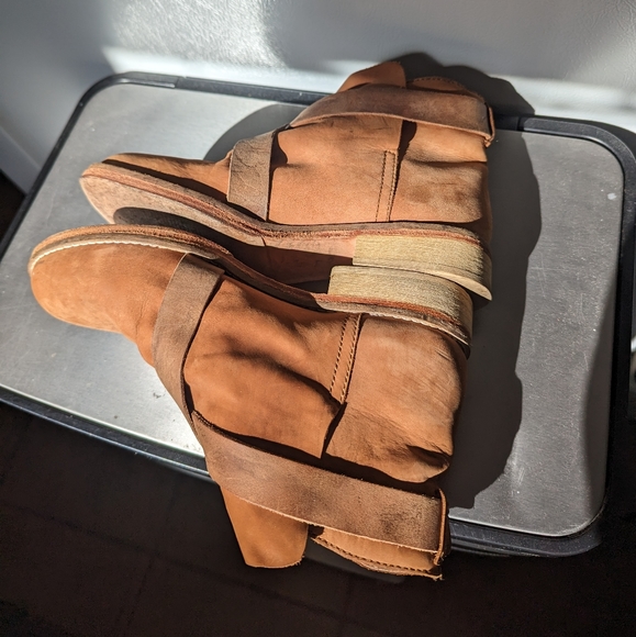 Free People Las Palmas distressed leather ankle boots size 5.5 - Picture 10 of 12